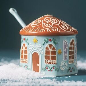 NWT - Anthropologie Ginger Ceramic Stoneware Sugar Pot